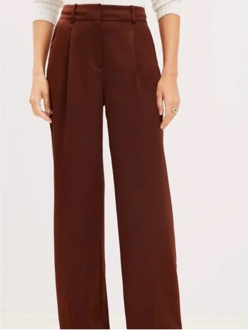 LOFT Peyton Trouser Pants Metallic Copper Brown NWT